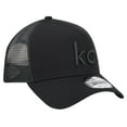 thumbnail image 3 of Men's New Era Black Kansas City Chiefs Domain 9FORTY A-Frame Trucker Adjustable Hat, 3 of 5