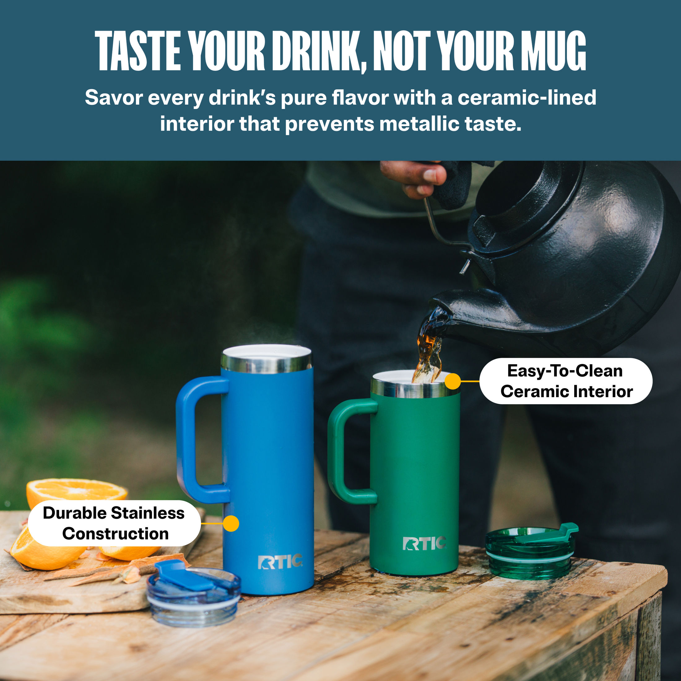 RTIC Road Trip 20 oz Ceramic Lined Travel Mug photo 4