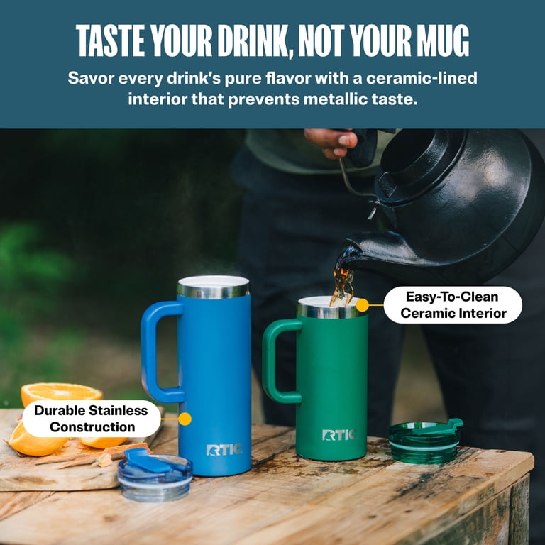 RTIC, Travel Mug, 20 oz Ceramic Lined Insulated, Lid - Walmart.com