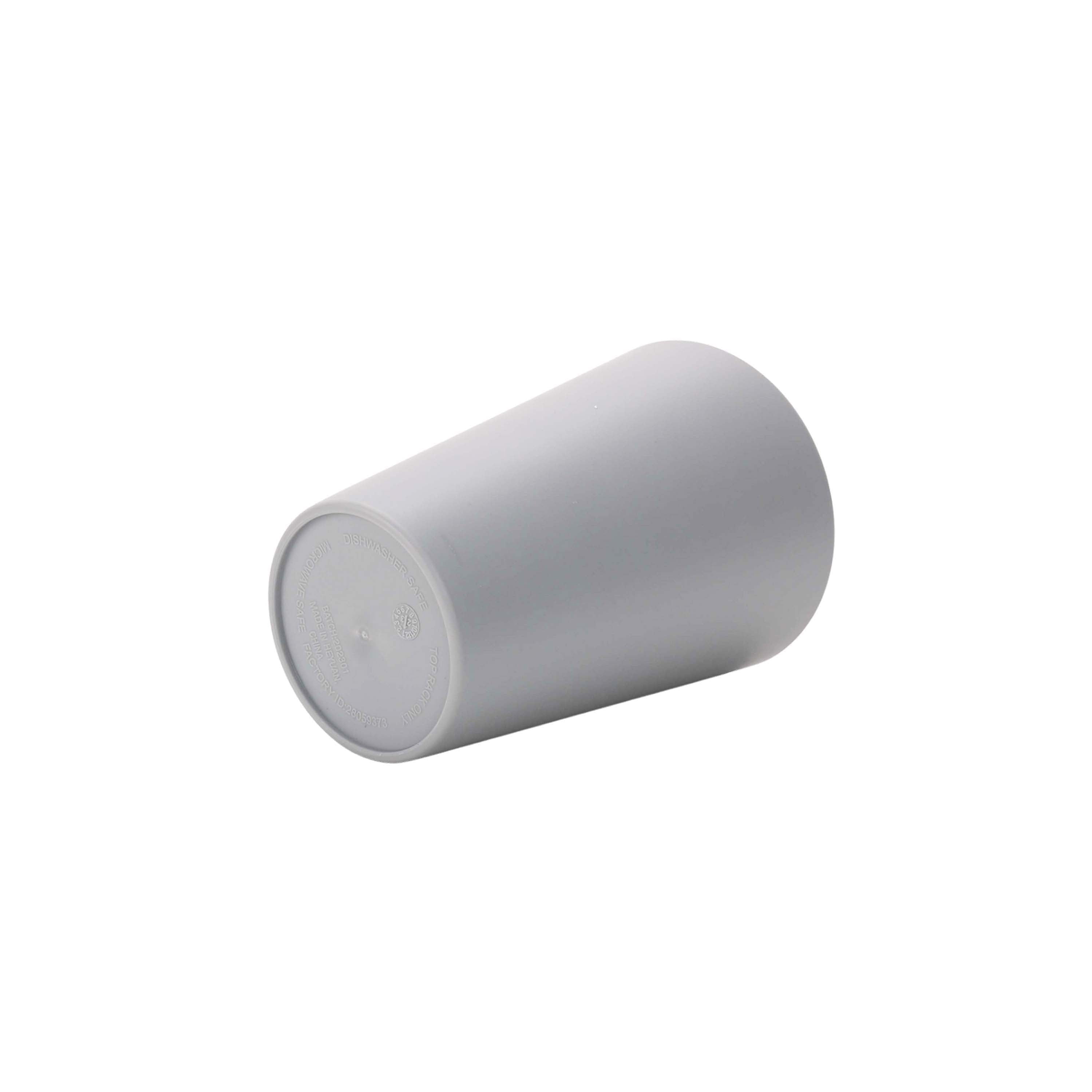 Your Zone Grey 15-Ounce Plastic Cup, Single Piece Tumbler