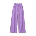 thumbnail image 6 of LIBRCLO Kids Girls Sweatpants Elastic Waist Wide Leg Pants Fleece Baggy Sweatpants Size 11-12 Years, 6 of 6