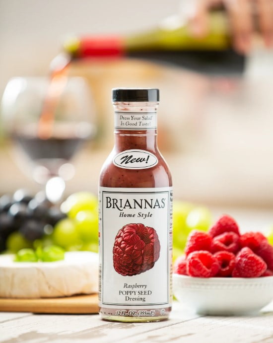 (6 pack) Briannas Raspberry Poppy Seed Salad Dressing, 12 fl oz Bottle