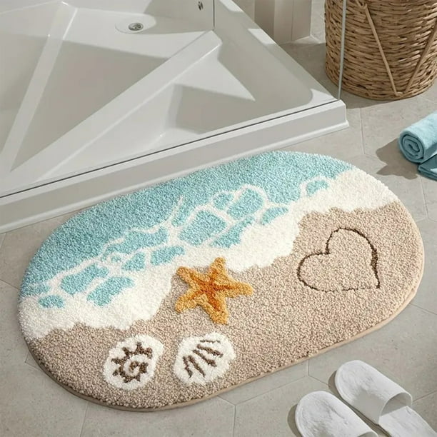 Soft Absorbent Bathroom Rug With A Non-slipss Backing Suitable For Bathroom Kitchen And Entryway Decor 23.6x15.7 Inches.