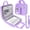Purple, variant on 3 Ring Zipper Binder Bag, 3 Inch D-Ring 700 Sheet Capacity, Portable File Organizer with Removable Shoulder Strap & Multiple Pockets for Office Travel,,Black