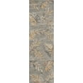 thumbnail image 2 of 2' x 8' Grey Palm Leaves Wool Runner Rug, 2 of 4