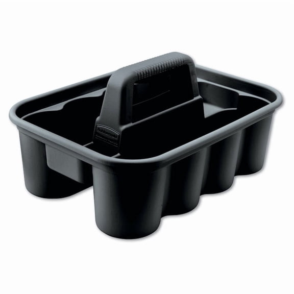 Rubbermaid Commercial Products Deluxe Janitorial-Housekeeping Carry Cleaning Caddy, Black