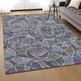 thumbnail image 6 of Addison Rugs Mayfield Premium Machine Washable Transitional Geometric Purple Rectangle Rug, 10' x 14', 6 of 6