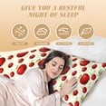 thumbnail image 4 of Bingfone Body Pillow Cover Long Pillow Case With Zipper Decorative Bedding Pillowcase 20"X54" Soft Cushion Pillow Case For Bedroom-Fruit Apples, 4 of 8
