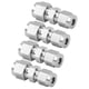 thumbnail image 4 of Unión reductora de acero inoxidable, adaptador de tubo de compresión de 4 piezas Adaptador de virola doble Adaptador de tubo de compresión Parte superior de la línea NikouMX herramienta, 4 of 8
