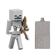 Minecraft Skeleton Action Figure & Accessory Set, 3.25-inch Scale Collectible Toy & Building Piece