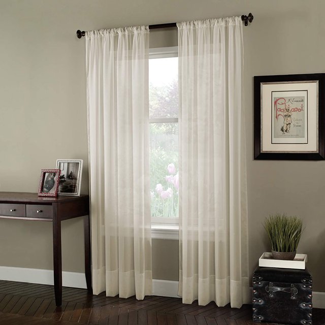 Cortina Transparente Voile France Hueso CasaMia 135x230 Canal 1 panel