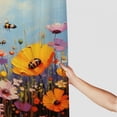thumbnail image 3 of Fenyluxe Flowers Bee Blue Sky Pretty Shower Curtain Bathroom Decor Polyester Home Bathtubs Curtain Decoration Washable with Hooks 36x72, 3 of 7