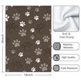 thumbnail image 3 of 2 Pcs Funny Kitchen Towels,Brown Dog Paw Footprint Microfiber Dish Towels,Kitchen Tea Towels,Kitchen Towel Set (18" X 26"), 3 of 3
