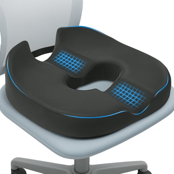 DONAMA Memory Foam Donut Pillow for Tailbone Pain Relief - Coccyx Cushion for Office Chair, Car Seat, Sciatica, Postpartum Recovery, Hemorrhoids & Surgery