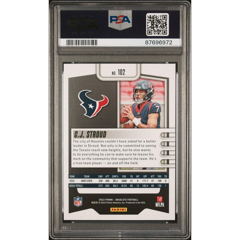 cj stroud graded card 2023 Upper Deck Goodwin Champions #106 Rookie RC Foot Sport Cards proof acrylic case to prevent damage and has been authenticated by SGC. CJ/C.J. Stroud 2023 Donruss Rated