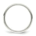 thumbnail image 2 of Auriga Fine Jewelry 925 Sterling Silver 4mm Flat with Step Edge Size 12 Band for Men, 2 of 6