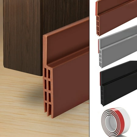 

BAETEUY Door Bottom Sealing Strip Stopper Self-adhesive Anti-slip Soundproof Moisture Proof Prevent Insect Block Sunlight Dustproof Protection Sound Blocking Door Strip