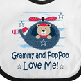 thumbnail image 4 of Inktastic Grammy and Poppop Grandson Bear Boys Baby Bib, 4 of 4