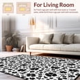 thumbnail image 2 of ODIKA 6' Machine Washable Non-Slip Area Rug, Whimsical Speckled Patch Black & High Traffic Rug, Black, 295510, 2 of 5