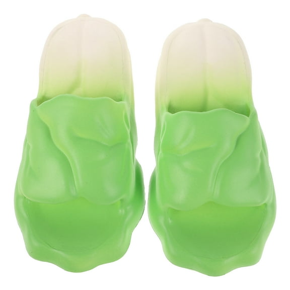 OUNONA Green Eva Couple Slippers Lightweight Non-Slip Home Indoor Pool