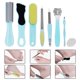 thumbnail image 2 of Herramienta de pedicura profesional para eliminar callos, para mujeres y hombres, para uso en el hogar o en el salón, kit de lima de acero inoxidable para pies apto para viajes, 2 of 6