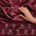 thumbnail image 3 of BNM Modal From Beechwood Sheet Set, Twin XL, Burgundy, 3 of 5