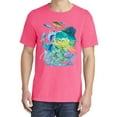 thumbnail image 2 of Wild Bobby, Classic Fresh Mahi Classic Nautical, Fish, Garment-Dyed Washed Look Short Sleeve Tees, Neon Pink, 2XL, 2 of 3