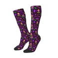 thumbnail image 2 of Daiia Sports Socks Mardi Gra2 Printed Novelty Crew Socks for Men Women Knee High Socks Cotton Socks Soft & Breathable Support Unisex Socks, 2 of 9