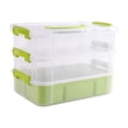 thumbnail image 2 of Taicans 3-Tier Stackable Storage Box,Desktop Organizer with Handle & Latches,Portable Plastic Storage Container for office Supplies Stationery Makeup,Space-Saving Small Parts Organizer for Home, 2 of 6