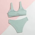 thumbnail image 4 of GYRATEDREAM Girls Bikini Set Two Piece Kids Color Block Swimsuit Teen Bathing Suits Girls' Swimwear for 8-14 Years, 4 of 5