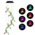 thumbnail image 2 of Carillón De Viento De Colibrí Solar Led, Color Cambiante A Prueba De Agua Seis Campanas De Viento De Colibrí Para Decoración De Jardín Nocturno De Fiesta En El Hogar -colibrí", 2 of 5