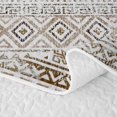 thumbnail image 5 of Castle Fairy Vintage Washed Aztec Stripe Bed Spread Queen 3pcs,Boho Geometric Border Queen Coverlet Set,Gray Ivory,1 Quilt and 2 Pillowcases, 5 of 7