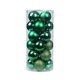 thumbnail image 1 of Bolas de Navidad irrompibles, irrompibles, de plástico, de 3 cm, juego de adornos navideños a granel para decoraciones festivas de árboles, 24 piezas, verde oscuro, 1 of 3