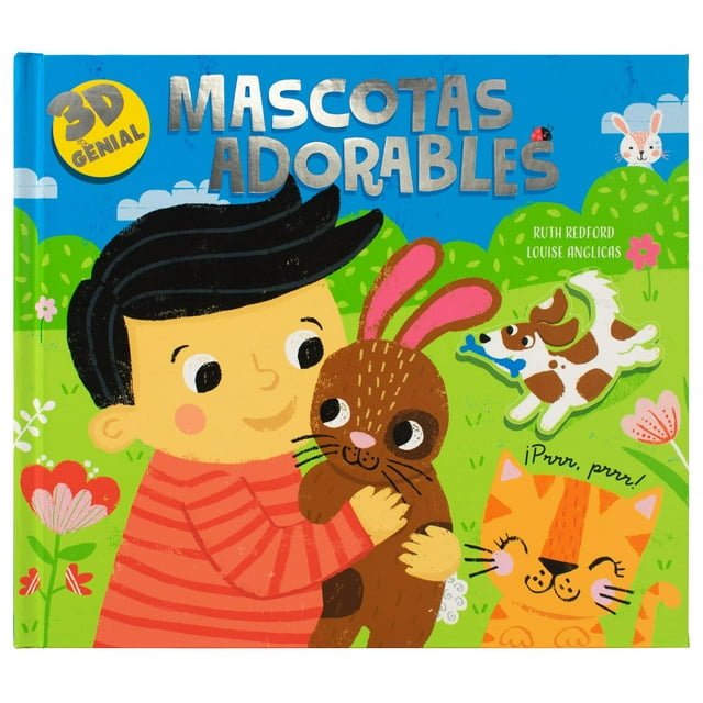 Libro infantil en 3D genial mascotas adorables Blanco