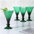 thumbnail image 2 of Martha Stewart Crispa 10 Ounce Handmade Jade Green Insulated Martini Glasses - Set of 4, 2 of 6