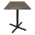 thumbnail image 3 of Indoor/Outdoor 36" Tall OD214 Black Table Base with 22" Diameter Foot and 36" x 36" Square Indoor/Outdoor Greystone Top by the Holland Bar Stool Co., 3 of 5