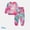 Cerise, variant on Disney Frozen Elsa Girls Crewneck Sweatshirt Jogger Pants Blue 2 Piece Outfit Set Toddler Kids 3-4T