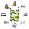 thumbnail image 4 of Balery Lilies Flowers Cesta de ropa redonda con asas, impermeable, independiente, para ropa, juguetes, dormitorio y familia-Small, 4 of 6