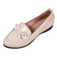 thumbnail image 2 of Lepsheexh Womens Loafers Shoes Plus Size Bow Decor Design Low Heel Soft Sole Comfortable Casual Daily Loafer Shoes for Women, 2 of 9