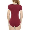 thumbnail image 3 of CutiePlusU Cotton Button Crotch Bodysuit Adult Baby Onesie Classics Romper Red XXXL, 3 of 5