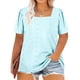 thumbnail image 1 of Fiudx Camisas para Mujer Camiseta Holgada de Manga Corta de Color Sólido de Talla Grande para Mujer, 1 of 7