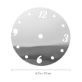 thumbnail image 3 of MasteelfCA DIY Home Decoration Fashion 3D Mirror Sticker Clock Mirror Wall Clock Living Room (Silver), 3 of 8