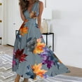 thumbnail image 1 of Qiopertar Robe d'Été Imprimée Décontractée Sans Manches Col en V pour Femmes en Solde Livraison Gratuite à Moins de 5$ jusqu'à 90 % de Réduction, 1 of 5