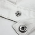 thumbnail image 5 of KIDSCOOL SPACE Baby Denim Jacket,Little Toddler Kids Simple Design Stretch Jean Coat,White,12-18 Months, 5 of 5