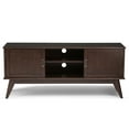 thumbnail image 2 of Draper Solid Wood Mid Century Modern 60 inch Wide TV Stand with Two 22 inch Wide Bookcases in Medium Auburn Brown (Set of 3), 2 of 9