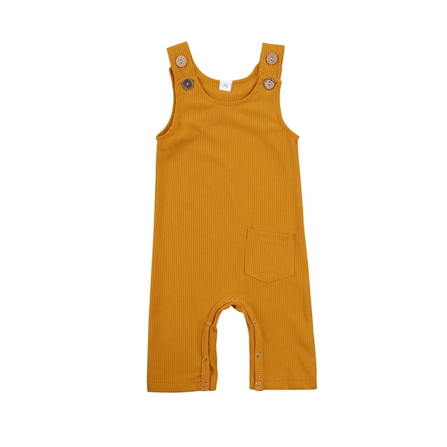 xiaxaixu Baby Sleeveless Solid Color Romper Jumpsuit Fashion Romper Jumpsuit