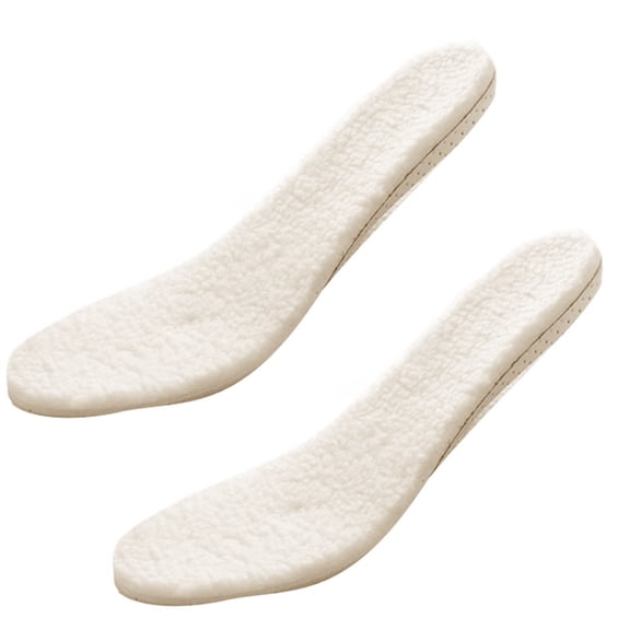 1 Pair Invisible Heel Lifting Shoe Inserts Cushion Pads Height Increase Insoles with Thick Fleece for Women and Men
