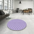 thumbnail image 4 of Ahgly Company Machine Washable Indoor Round Transitional Rich Lilac Purple Area Rugs, 4' Round, 4 of 7