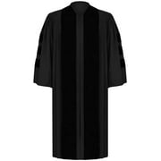 Endea Graduation Deluxe Doctor Gown (54 (5'9" - 5'11")) Black