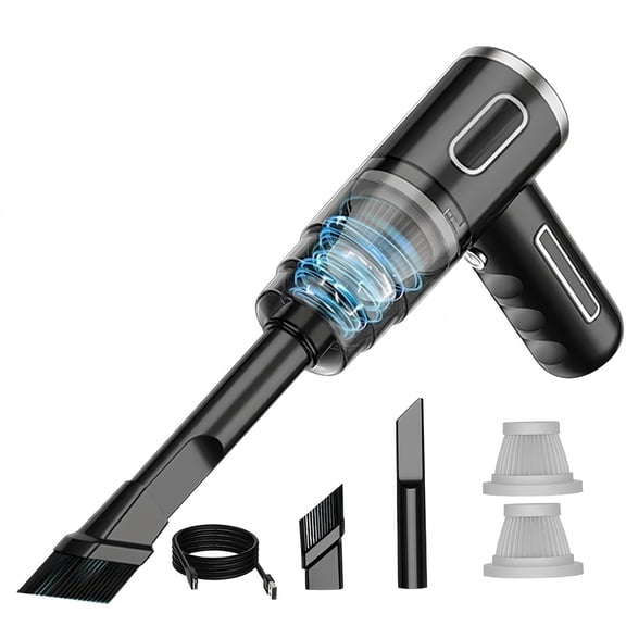 Portable Cordless Handheld Vacuum, High Power Car Vacuum Cleaner with Strong Suction, Mini Dust Buster with 2 HEPA Filters for Home & Auto.